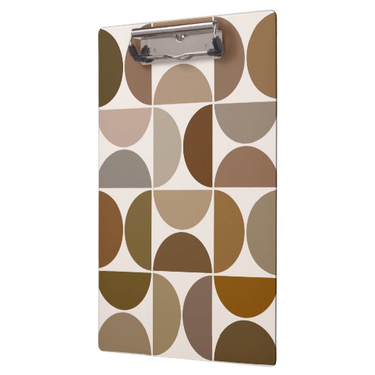 Mid-Century Moderne Halfcirkels Browns+Crème Klembord (Links)