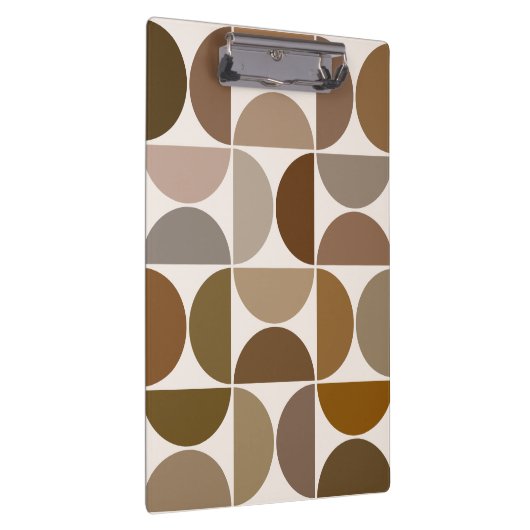 Mid-Century Moderne Halfcirkels Browns+Crème Klembord (Rechts)