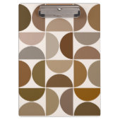 Mid-Century Moderne Halfcirkels Browns+Crème Klembord (Voorkant)