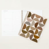 Mid-Century Moderne Halfcirkels Browns+Crème Planner (Display)