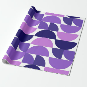 Mid-Century Moderne Halve en Kwartaalcirkels Cadeaupapier