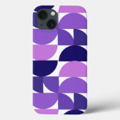 Mid-Century Moderne Halve en Kwartaalcirkels Case-Mate iPhone Case (Achterkant)