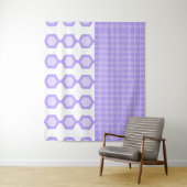 Mid Century Moderne Hexagons Pastel Lavender Wandkleed (In situ)
