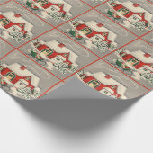 Mid Century Moderne Home Sleigh Cadeaupapier (Hoek)