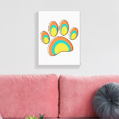 Mid Century Moderne Hond Paw Print (Insitu (Woonkamer))