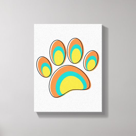Mid Century Moderne Hond Paw Print (Voorkant)