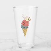 Mid Century Moderne Ice Cream Cone Glas (Voorkant)