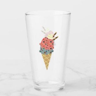 Mid Century Moderne Ice Cream Cone Glas