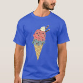 Mid Century Moderne Ice Cream Cone T-shirt (Voorkant)