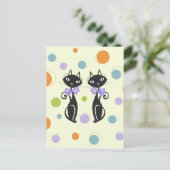 Mid Century Moderne Kat Briefkaart (Staand voorkant)