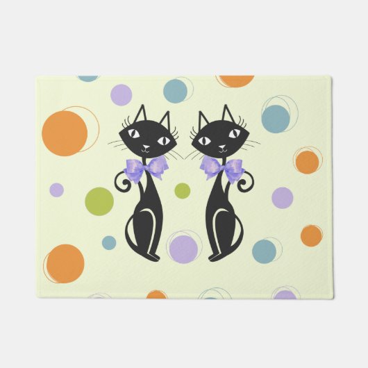 Mid Century Moderne Kat Deurmat (Voorkant)