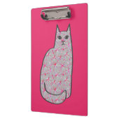 Mid-Century Moderne Kat, Fuchsia en Licht Roze Klembord (Links)