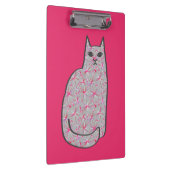 Mid-Century Moderne Kat, Fuchsia en Licht Roze Klembord (Rechts)