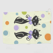 Mid Century Moderne Kat Golfhanddoek (Horizontaal)