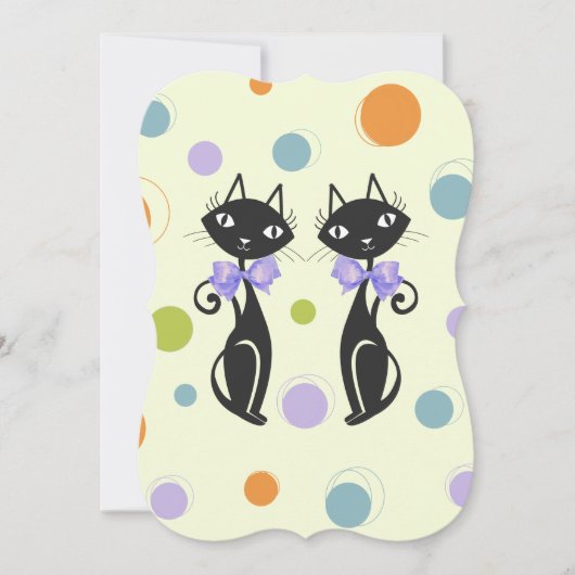 Mid Century Moderne Kat Kaart (Voorkant)