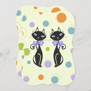 Mid Century Moderne Kat Kaart