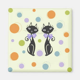 Mid Century Moderne Kat Magneet