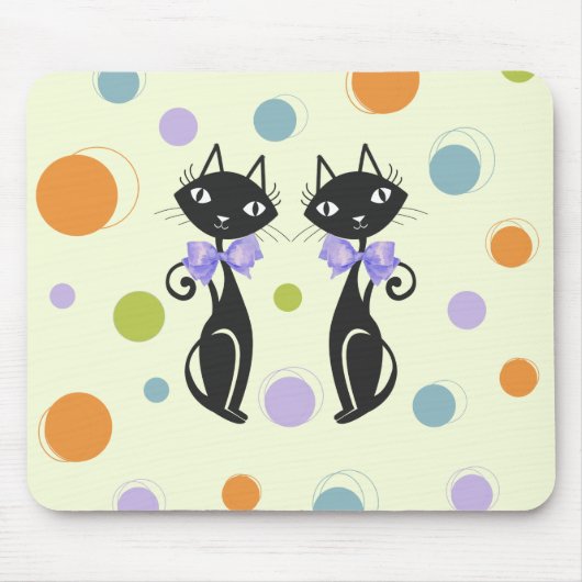 Mid Century Moderne Kat Muismat (Voorkant)