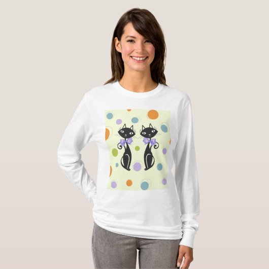 Mid Century Moderne Kat T-shirt (Voorkant volledig)