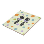 Mid Century Moderne Kat Tegeltje (Zijkant)