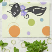 Mid Century Moderne Kat Theedoek (Gevouwen)