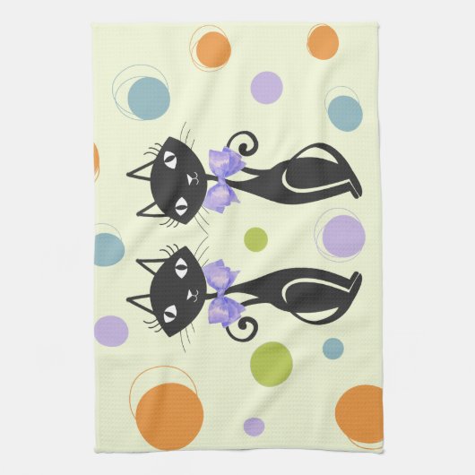 Mid Century Moderne Kat Theedoek (Verticaal)