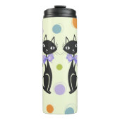 Mid Century Moderne Kat Thermosbeker (Voorkant)