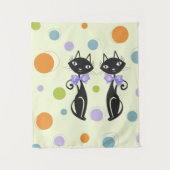 Mid Century Moderne Kat Wandkleed (Voorkant)