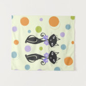 Mid Century Moderne Kat Wandkleed (Voorkant (horizontaal))