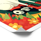 Mid Century moderne katten op vakantie Poster (Hoek)