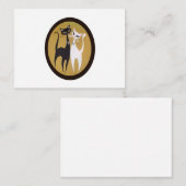 Mid Century Moderne Kattenkunst Notitiekaartje (Voorkant / Achterkant)