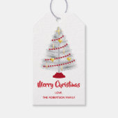 Mid Century Moderne Kerst Aluminium Tree Cadeaulabel (Voorkant)