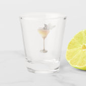 Mid Century Moderne Kerst Champagne Cocktail Shot Glas (Achterkant)