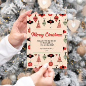 Mid Century Moderne Kerst Feestdagenkaart