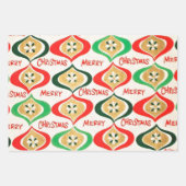 Mid Century Moderne Kerst Inpakpapier Vel (Voorkant)