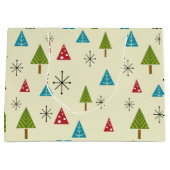 Mid Century Moderne kerstbomen Groot Cadeauzakje (Voorkant)