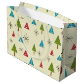 Mid Century Moderne kerstbomen Groot Cadeauzakje (Achterkant Gekanteld)