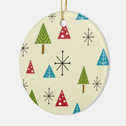 Mid Century Moderne kerstbomen Keramisch Ornament (Links)