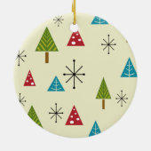 Mid Century Moderne kerstbomen Keramisch Ornament (Achterkant)