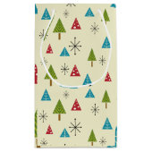 Mid Century Moderne kerstbomen Klein Cadeauzakje (Achterkant)