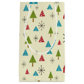 Mid Century Moderne kerstbomen Klein Cadeauzakje (Voorkant)