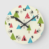 Mid Century Moderne kerstbomen Ronde Klok (Voorkant)