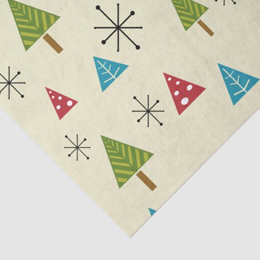 Mid Century Moderne kerstbomen Tissuepapier (Detail)