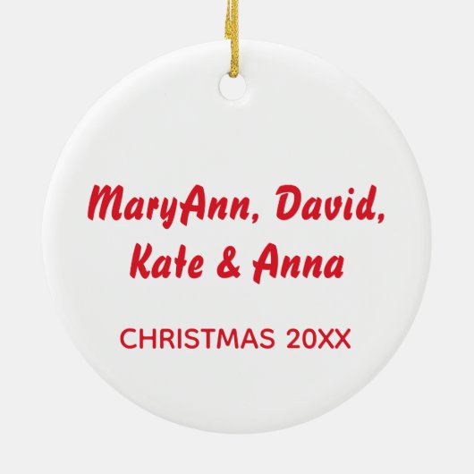 Mid Century Moderne kerstboom en rode auto Keramisch Ornament (Achterkant)