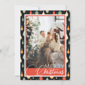 Mid-Century Moderne Kerstfoto's Feestdagenkaart (Voorkant)