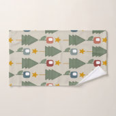 Mid-Century Moderne Kerstmis Bad Handdoek (Handdoek)