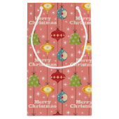 Mid Century Moderne Kerstmis Baubles Klein Cadeauzakje (Achterkant)