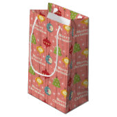 Mid Century Moderne Kerstmis Baubles Klein Cadeauzakje (Achterkant Gekanteld)