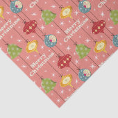 Mid Century Moderne Kerstmis Baubles Tissuepapier (Detail)