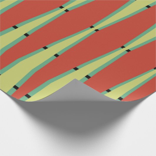 Mid-Century Moderne Kerstmis Cadeaupapier (Hoek)